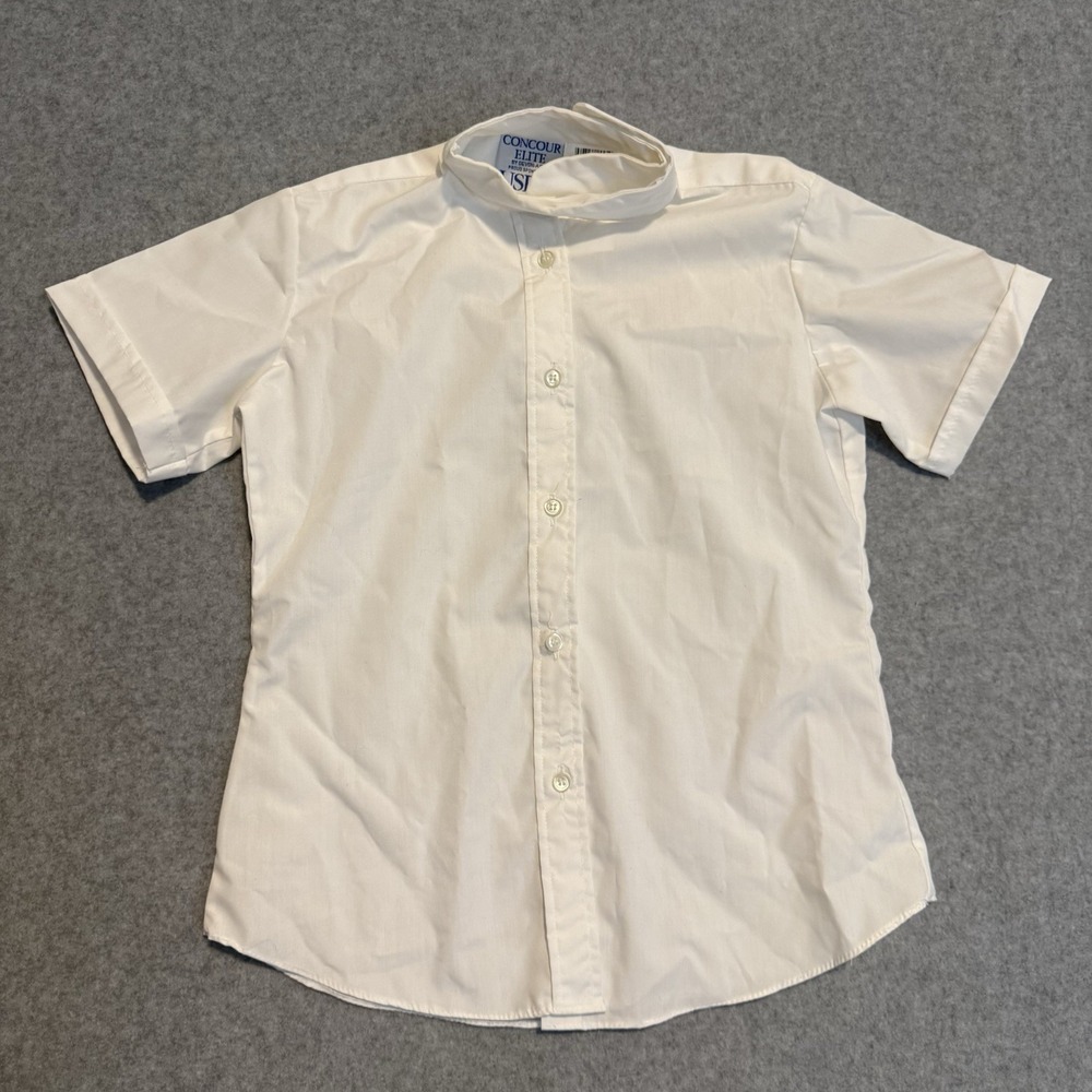 Devon Aire Concour Elite Childs English Show Shirt Sz 08R Crisp White Equestrian